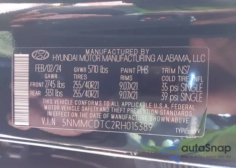 2024 Genesis Gv70 3.5T Awd Sport from USA, damaged, VIN 5NMMCDTC2RH015389